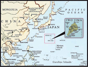 Kaart Iwo Jima