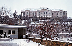 Hoofdkwartier Sovjets in Kabul in 1987. Foto: Michail Jevstafjev. Bron: wikipedia.